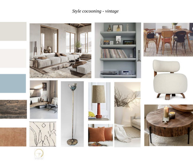 planche ambiance cocooning vintage