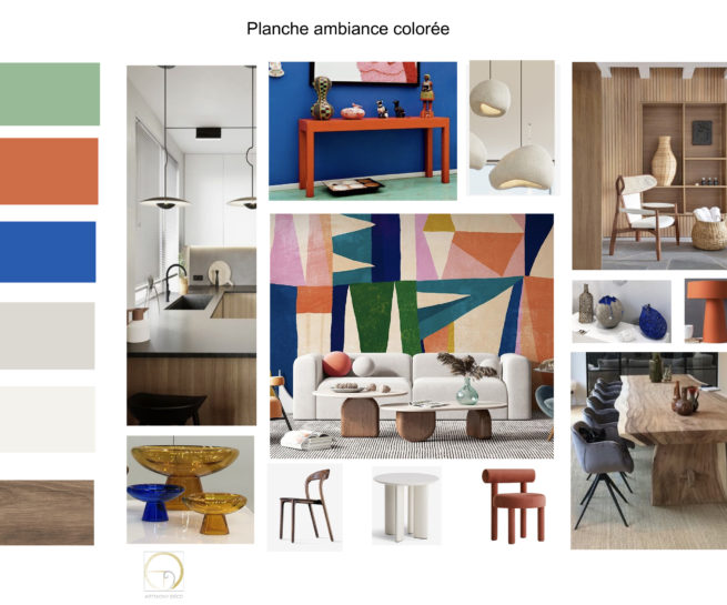 planche ambiance deco coloree